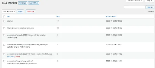 Rank Math 404 Page Monitor