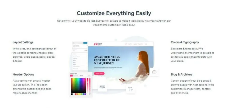 Astra Theme Design Features