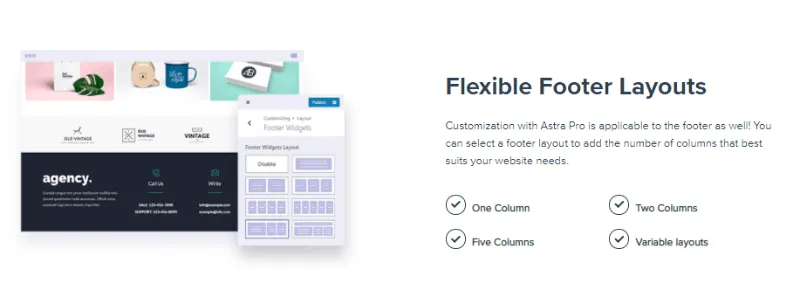 Astra Theme Footer Design