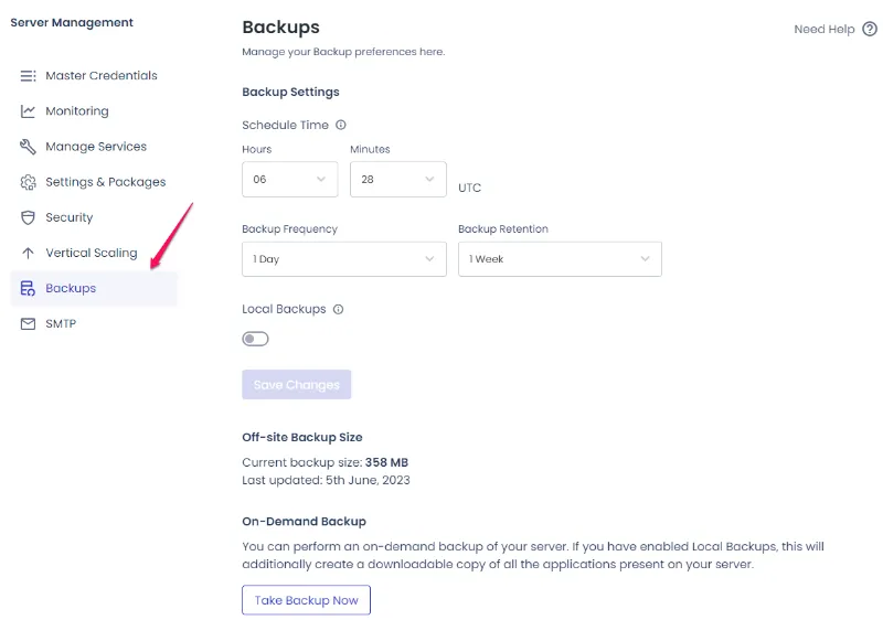 Cloudways Backup