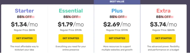 Fastcomet Black Friday pricing