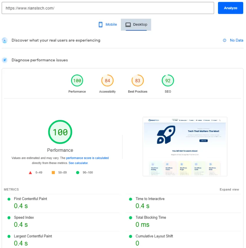 Google Speed Insights