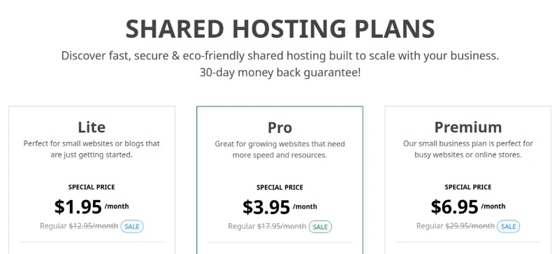 Greengeeks Black Friday Deal Pricing