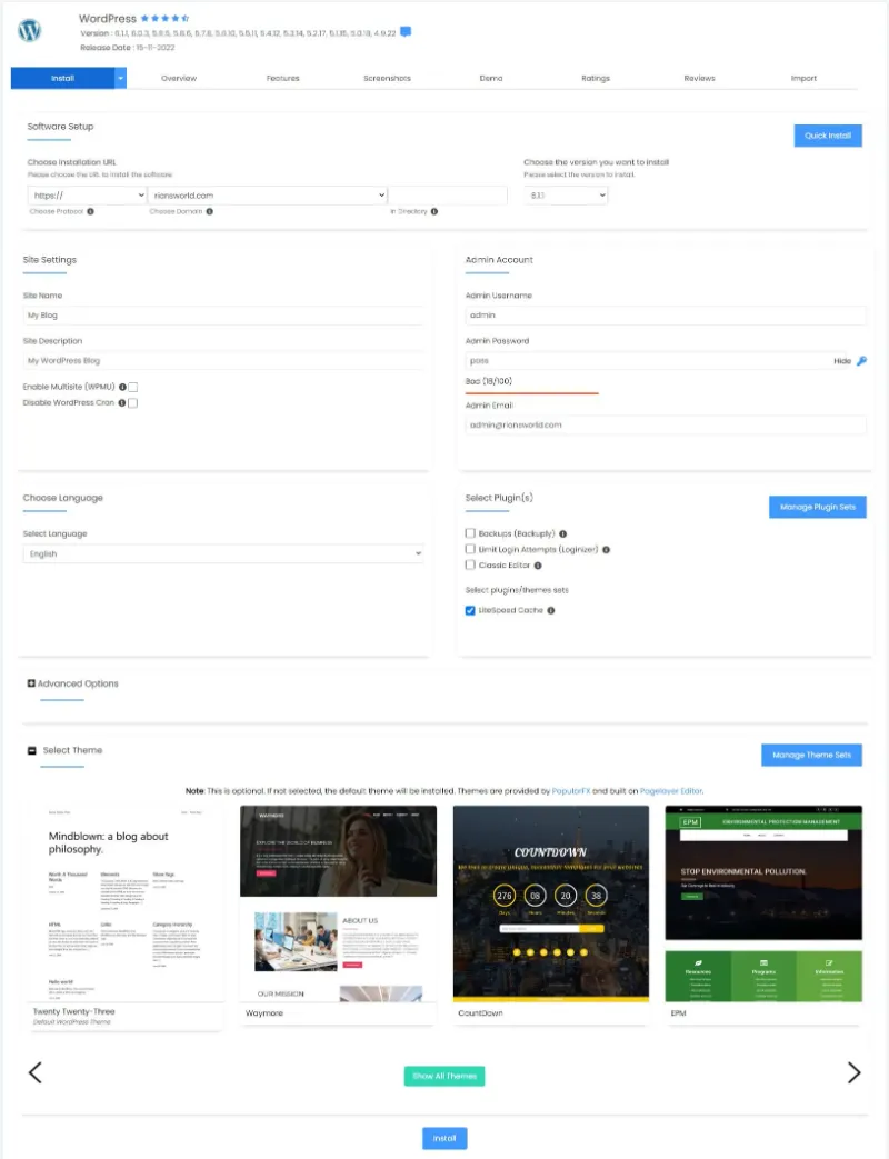 How to install WordPress