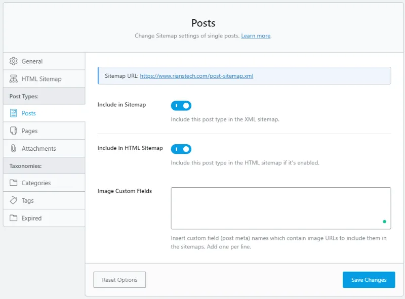 How to configure sitemaps using rank math
