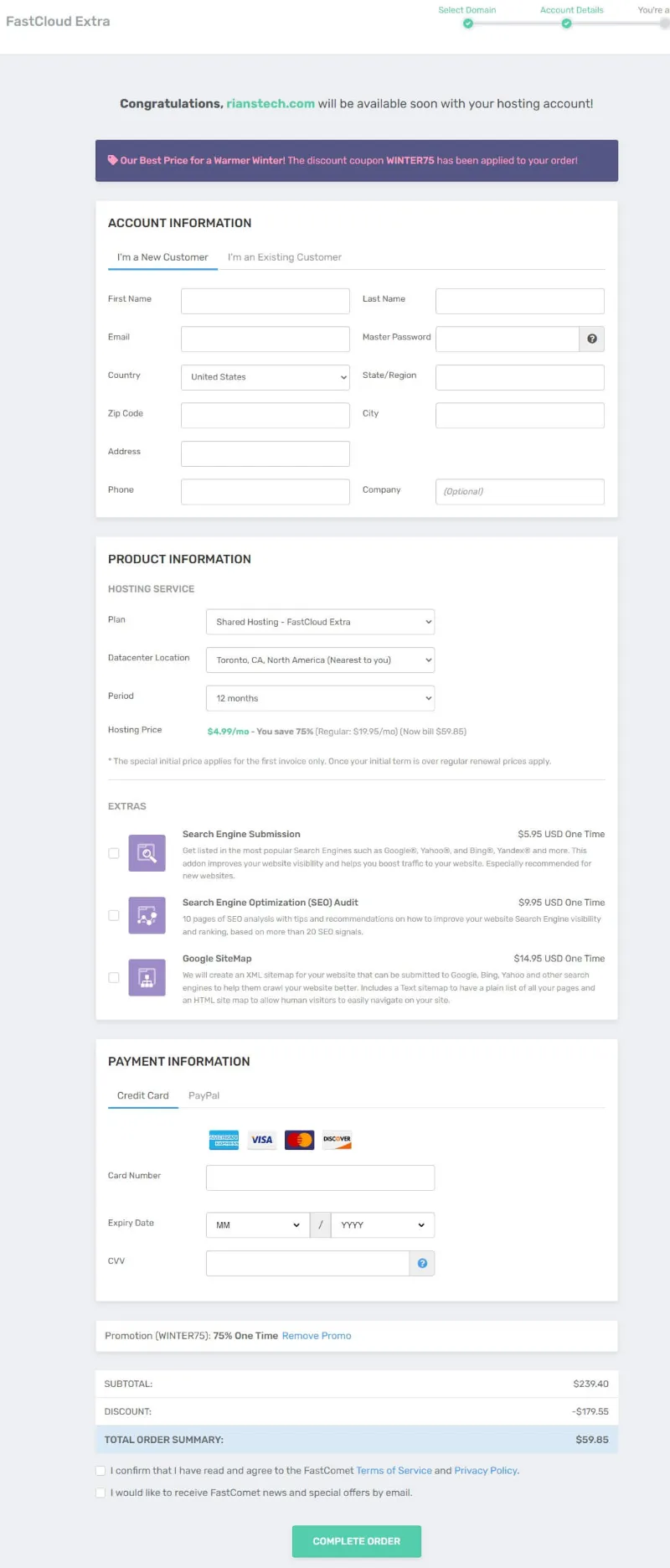 How to host a blog on FastComet