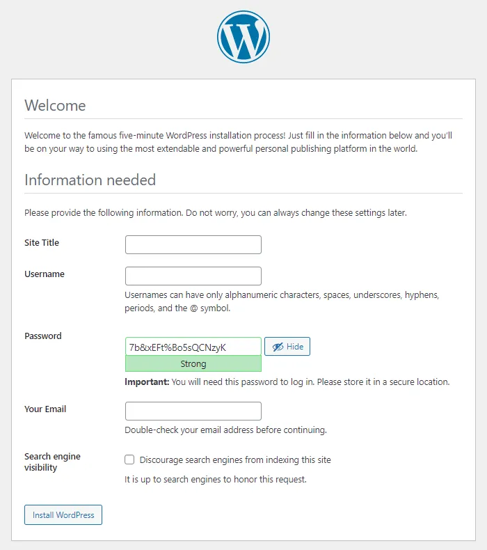 How to install WordPress
