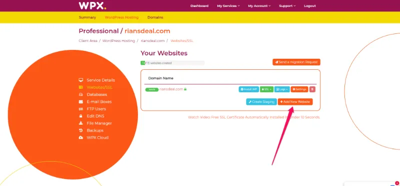 How to install a website in WPX