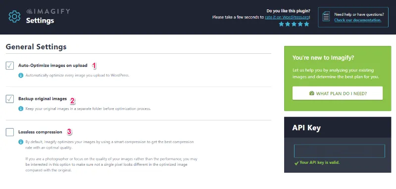 Imagify Review_ Imagify Settings