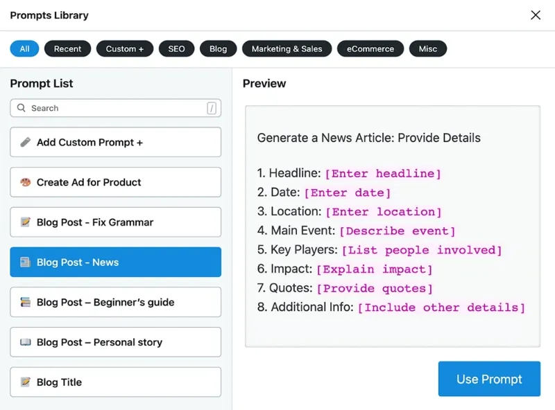 Rank Math Content AI