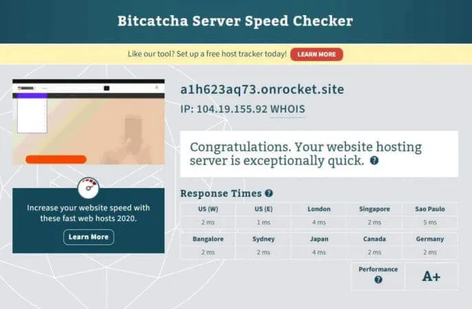 Rocket.Net Speed Test