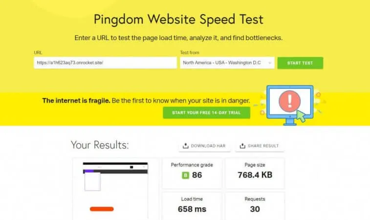 Rocket.Net Speed Test