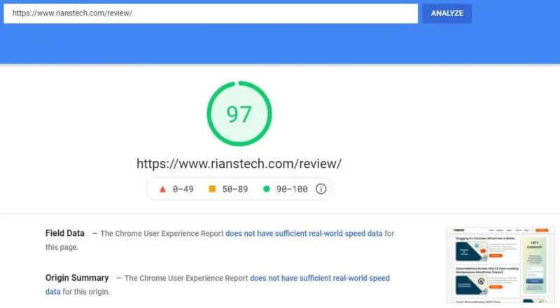 WP Rocket Review_ Speed Test